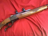 RUGER #1 270 WEATHERBY MAGNUM CAL. FACTORY ENGRAVED WITH MULE DEER BUCK & ANTELOPE 26” BARREL, RUGER RED RECOIL PAD, UNFIRED 100% COND. - 5 of 13