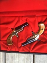 COLT “LORD” DERRINGER SET, 22 SHORT CAL. IN THE ATTRACTIVE WOOD PRESENTATION CASE - 3 of 5