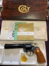 COLT DIAMONDBACK 22 LR., 6” BARREL, NEW IN THE BOX WITH OWNERS MANUAL, HANG TAG, COLT LETTER ETC.