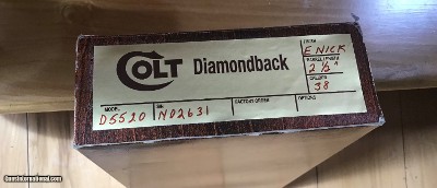COLT DIAMONDBACK 38 SPC. 2 1/2” ELECTROLESS NICKEL, MFG 1977 NEW IN THE BOX WITH OWNERS MANUAL, HANG TAG, COLT LETTER, COLT SCREW DRIVER, ETC. - Image 4 of 4