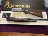 BROWNING MODEL 12 “DUCK UNLIMITED” 20 GA. FANTASTIC WOOD, GOLD ENGRAVING WITH PHEASANTS & DUCKS, NEW IN THE BOX - 2 of 5