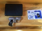 COP 357 MAGNUM 4 SHOT STAINLESS STEEL PISTOL, LIKE NEW IN THE PLIP TOP BOX WITH OWNERS MANUAL - 2 of 2