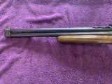 SAVAGE 24C, CAMPER COMPANION 22LR. OVER 20 GA. 20” BARREL, WITH STORAGE IN THE STOCK, BLUE & CASE COLOR 99%, WOOD HAS A FEW FLAKE SPOTS - 5 of 5
