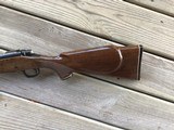 REMINGTON 700 BDL, 222 CAL. FACTORY ENGRAVED RECEIVER & BIG HORN SHEEP ON FLOOR PLATE, BEAUTIFUL HIGH GLOSS CHECKERED WALNUT STOCK, 99% COND. - 4 of 12