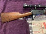 WINCHESTER 94AE TRAPPER 44 MAGNUM 16” BARREL, COME WITHTASCO VARIABLE 1 3/4 X — 5X SCOPE, BEAUTIFUL WALNUT WOOD WITH BURL & FIGURE, 99% COND. - 2 of 5