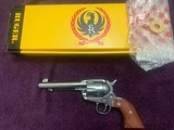 RUGER VAQUERO OLD MODEL, 45 LC. CAL. 5 1/2” HIGH GLOSS FINISH, LIKE NEW IN THE BOX - 1 of 5