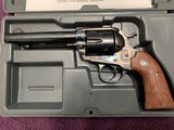 RUGER VAQUERO BISLEY OLD MODEL, 45 LC. CAL. CASE COLOR FRAME, BLUE BARREL & CYLINDER, EXC. COND. IN THE BOX WITH OWNERS MANUAL - 2 of 5