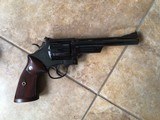 SMITH & WESSON 29 NO DASH 44 MAGNUM 6 1/2” BLUE, IN SMITH WOOD PRESENTATION CASE WITH CLEANING TOOLS, 99% COND. POSSIBLY UNFIRED - 3 of 9