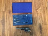 SMITH & WESSON 27 NO DASH, 357 MAGNUM, 6 1/2” BLUE AS NEW IN THE SMITH PRESENTATION WOOD CASE WITH CLEANING TOOLS