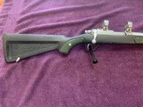 RUGER 77/22,22 LR. CAL., ALL WEATHER BOAT PADDLE STOCK WITH GREEN INSERTS 99% COND. - 2 of 5