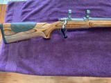 RUGER 77 VARMINTER 223 CAL., 26” HEAVY STAINLESS BARREL, LAMINATE STOCK, WITH RINGS, EXC. COND. - 4 of 5
