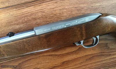 RUGER 10-22, 22 LR., MANLICHER, INTERNATIONAL WALNUT STOCK, STAINLESS STEEL, NEW IN THE BOX WITH OWNERS MANUAL, ETC. - Image 5 of 7