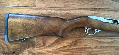 RUGER 10-22, 22 LR., MANLICHER, INTERNATIONAL WALNUT STOCK, STAINLESS STEEL, NEW IN THE BOX WITH OWNERS MANUAL, ETC. - Image 3 of 7