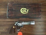 COLT PYTHON 6” BRIGHT NICKEL, NEW UNFIRED 100% COND. UNFIRED,, UNTURNED IN THE BOX WITH OWNERS MANUAL, COLT LETTER, HANG TAG, ETC. - 2 of 4