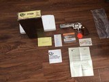 COLT PYTHON 6” BRIGHT NICKEL, NEW UNFIRED 100% COND. UNFIRED,, UNTURNED IN THE BOX WITH OWNERS MANUAL, COLT LETTER, HANG TAG, ETC.