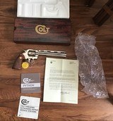 COLT PYTHON 357 MAGNUM “RARE 8” NICKEL BARREL” NEW IN THE BOX WITH OWNERS MANUAL, HANG TAG, COLT LETTER, ETC.