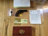 COLT DIAMONDBACK 38 SPC. 4” BLUE, MFG. 1978, NEW IN THE BOX WITH OWNERS MANUAL, HANG TAG, COLT LETTER, ETC.