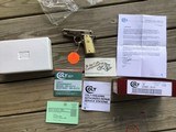 COLT GOVERNMENT MARK IV SERIES 80, 380 AUTO CAL. BRIGHT NICKEL, NEW IN THE BOX, WITH OWNERS MANUAL, HANG TAG, COLT LETTER ETC.
