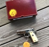 COLT GOVERNMENT MARK IV SERIES 80, 380 AUTO CAL. BRIGHT NICKEL, NEW IN THE BOX, WITH OWNERS MANUAL, HANG TAG, COLT LETTER ETC. - 2 of 4