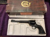 COLT NEW FRONTIER BUNTLINE, 22 LR. SINGLE ACTION, 7 1/2” BARREL, NEW UNFIRED 100% COND. IN THE BOX - 2 of 3