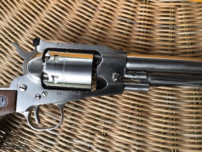 RUGER OLD ARMY STAINLESS 45 CAL. 7 1/2” BARREL, MUZZLE LOADER, APPEARS UNFIRED IN THE BOX - Image 6 of 8