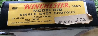 WINCHESTER 370, 28 GA. 28” FULL CHOKE, NEW UNFIRED IN THE BOX WITH OWNERS MANUAL, ETC. - Image 5 of 5