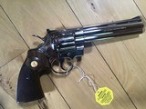 COLT PYTHON 357 MAGNUM, 6” BRIGHT NICKEL, MFG. 1975, NEW IN THE BOX, WITH OWNERS, HANG TAG, COLT LETTER ETC. - 4 of 4