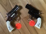 COLT PYTHON 357 MAGNUM “SNAKE EYES” NEW IN BOXES WITH COLT LETTERS, OWNERS MANUALS, HANG TAGS, ETC. SERIAL NUMBERS 201 - 5 of 12