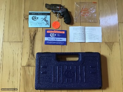 COLT MAGNUM CARRY 357 MAGNUM 2” BARREL, STAINLESS ONLY MADE IN 1999, NEW UNFIRED IN THE BOX WITH OWNERS MANUAL, HANG TAG, ETC.