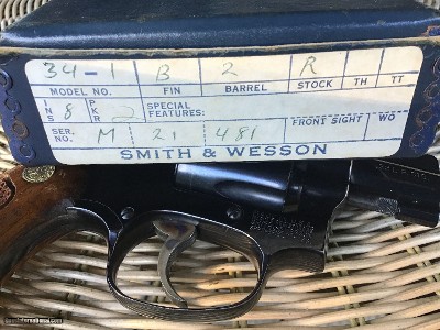 SMITH & WESSON 34-1, 22 LR. CAL. 2” BARREL ADJUSTABLE SIGHTS, NEW IN THE BOX WITH OWNERS MANUAL, ETC. - Image 5 of 5