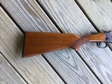 SAVAGE 24, 22 LR. OVER 410 GA., OLER MODEL WITH DESIRABLE SIDE BUTTON SELECTOR, FACTORY CHECKERED WALNUT WOOD, CASE COLORED RECEIVER, 99% COND. - 3 of 7