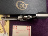 COLT SAA 2ND GENERATION 38 SPC. 5 1/2” BARREL, BRIGHT NICKEL, APPEARS UNFIRED IN THE BOX WITH OWNERS MANUAL, ETC. - 7 of 9