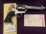 COLT SAA 2ND GENERATION 38 SPC. 5 1/2” BARREL, BRIGHT NICKEL, APPEARS UNFIRED IN THE BOX WITH OWNERS MANUAL, ETC. - 2 of 9