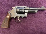 SMITH & WESSON 44, 2ND EDITION, 44 S&W SPECIAL, HAND EJECTIOR, 5” BARREL, MFG 1930 GOOD COND, ORIGINAL GRIPS, SMITH & WESSON AUTHENTIC LETTER - 1 of 7