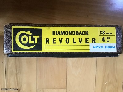 COLT DIAMONDBACK 38 SPC. 4” BRIGHT NICKEL NEW UNFIRED, UNTURNED IN THE BOX WITH OWNERS MANUAL, HANG TAG, COLT LETTER, ETC. MFG. 1972 - Image 4 of 5