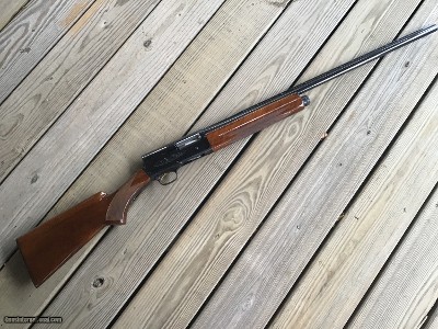 BROWNING BELGIUM A-5,
MAGNUM 20 GA., 28” FULL CHOKE, VENT RIB, MFG. 1969, 100% COND. APPEARS UNFIRED, NOT A MARK ON IT ANYWHERE