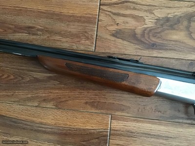 SAVAGE 24 DLX. 22 LR. OVER 410 GA. SATIN SILVER ENGRAVED RECEIVER WITH RED FOX ON ONE SIDE & GROUSE IN FLIGHT ON THE OTHER SIDE, EXC. COND. - Image 4 of 10