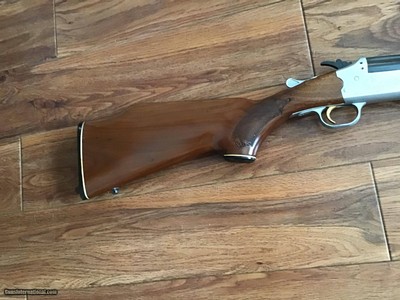 SAVAGE 24 DLX. 22 LR. OVER 410 GA. SATIN SILVER ENGRAVED RECEIVER WITH RED FOX ON ONE SIDE & GROUSE IN FLIGHT ON THE OTHER SIDE, EXC. COND. - Image 7 of 10