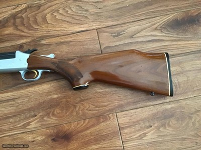 SAVAGE 24 DLX. 22 LR. OVER 410 GA. SATIN SILVER ENGRAVED RECEIVER WITH RED FOX ON ONE SIDE & GROUSE IN FLIGHT ON THE OTHER SIDE, EXC. COND. - Image 2 of 10