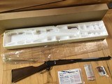 MARLIN 1897 COWBOY 22 LR. 24
OCTAGON, MICRO GROOVE BARREL, JM STAMPED, UNFIRED IN THE BOX WITH OWNERS MANUAL, SCOPE BASE, ETC.