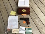 COLT ACE 22 LR. CAL. 5” BARREL, NEW UNFIRED, 100% COND.,
IN THE BOX WITH OWNERS MANUAL, HANG TAG, COLT LETTER, ETC.