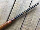 MARLIN 39 D, 22 CAL., 20” MICRO-GROOVE BARREL, JM STAMPED, GOLD TRIGGER 99% COND. STILL HAS THE WALNUT STICKER MARLIN PUT ON THE BOTTOM OF THE FOREAM - 6 of 9