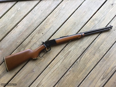 MARLIN 39 D, 22 CAL., 20” MICRO-GROOVE BARREL, JM STAMPED, GOLD TRIGGER 99% COND. STILL HAS THE WALNUT STICKER MARLIN PUT ON THE BOTTOM OF THE FOREAM