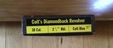 COLT DIAMONDBACK 38 SPC. 2 1/2” BLUE, NEW IN THE BOX WITH OWNERS MANUAL, COLT LETTER, HANG TAG & COLT SCREWDRIVER, ETC. - 4 of 5