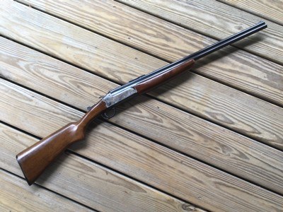SAVAGE 24, 22 MAGNUM OVER 410 GA. OLDER MODEL WITH SOUGHT AFTER SIDE BUTTON BARREL SELECTOR, CASE COLORED RECEIVER, WALNUT WOOD, EXC. PLUS COND.