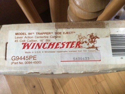 WINCHESTER 94 TRAPPER 45 LC. 16” BARREL, NEW UNFIRED IN THE BOX WITH OWNERS MANUAL, HANG TAG, ETC. - Image 4 of 6