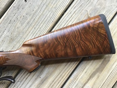 RUGER #1 270 CAL. VERY SCARCE MANLICHER STOCK, HAS FANCIEST BURL HIGH GRADE WALNUT I HAVE SEEN ON A RUGER #1 - Image 5 of 7