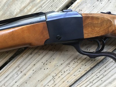 RUGER #1 270 CAL. VERY SCARCE MANLICHER STOCK, HAS FANCIEST BURL HIGH GRADE WALNUT I HAVE SEEN ON A RUGER #1 - Image 6 of 7