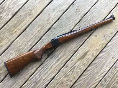 RUGER #1 270 CAL. VERY SCARCE MANLICHER STOCK, HAS FANCIEST BURL HIGH GRADE WALNUT I HAVE SEEN ON A RUGER #1