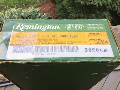 REMINGTON 552 SPEEDMASTER 22 LR. NEW UNFIRED IN THE BOX WITH OWNERS MANUAL - Image 8 of 8